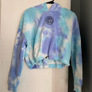 Faded Rose Blue Tie-Dye Astrology Hoodie
